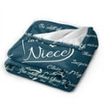 thumbnail image 2 of Wijzvio To My Niece Throw Blanket Soft Fuzzy Fleece Blanket For Couch Bed Living Room Decoration 60"X50", 2 of 9