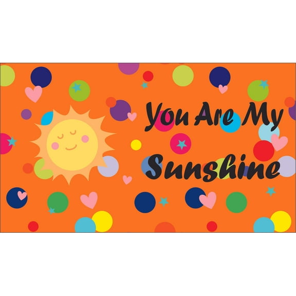 You Are My Sunshine Sun Smiley Face Decors Wall Sticker Art Design Decal for Girls Boys Kids Room Bedroom Nursery Kindergarten House Fun Home Decor Stickers Wall Art Vinyl Decoration (12x20 inch)