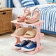 thumbnail image 5 of Novedades en zapateros: Zapatero de esquina sencillo, grueso y ancho, de tamaño pequeño, fácil de instalar, desmontable, lavable, armario para zapatos, estante de almacenamiento de plástico, 5 of 6