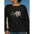 thumbnail image 2 of Paper Lion Sweatshirt Women -Image by Shutterstock, Female 3X-Large, 2 of 4