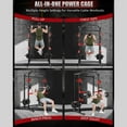 thumbnail image 5 of VIBESPARK Power Rack, 1500LBS Multifunction Power Cage with Dual Pulley Cable Crossover System, Squat Rack with More Training Attachments for Home Gym Full Body Strength Training, 5 of 8