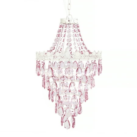 

Tadpoles 1 Light Pink Sapphire Diamond Pendant Chandelier