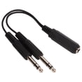 thumbnail image 3 of Cable adaptador de audio funda de goma flexible de 635 mm Cable hembra a 2 macho Fácil de usar Mejora de la transmisión de señal para altavoces para multimedia Fugacal Otros, 3 of 8