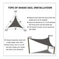 thumbnail image 6 of Fnochy Premium UV-Blocking Shade Sail for Garden Patio Yard, Heavy-Duty Waterproof UPF40+ Sun Protection Canopy with Stainless Steel D-Rings & Nylon Ropes, Easy Install Outdoor Awning, 6 of 8