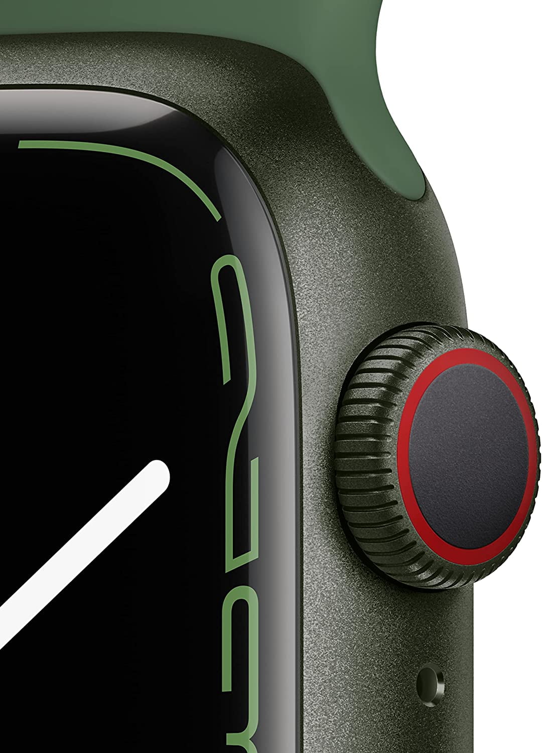 Restored Apple Watch Series 7 (GPS + Cellular 4G LTE, 45mm) Green Aluminum Case with Clover Sport Band (Refurbished)
