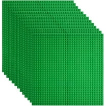 Classic Baseplates Building Base for Building Bricks 100% Compatible with Major Brands-Baseplate 10" x 10", Pack of 12, Green