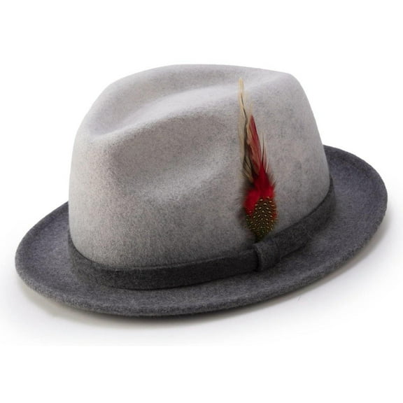 Montique Two Tone 1 7/8 Inch Brim Teardrop Wool Felt Hat H63