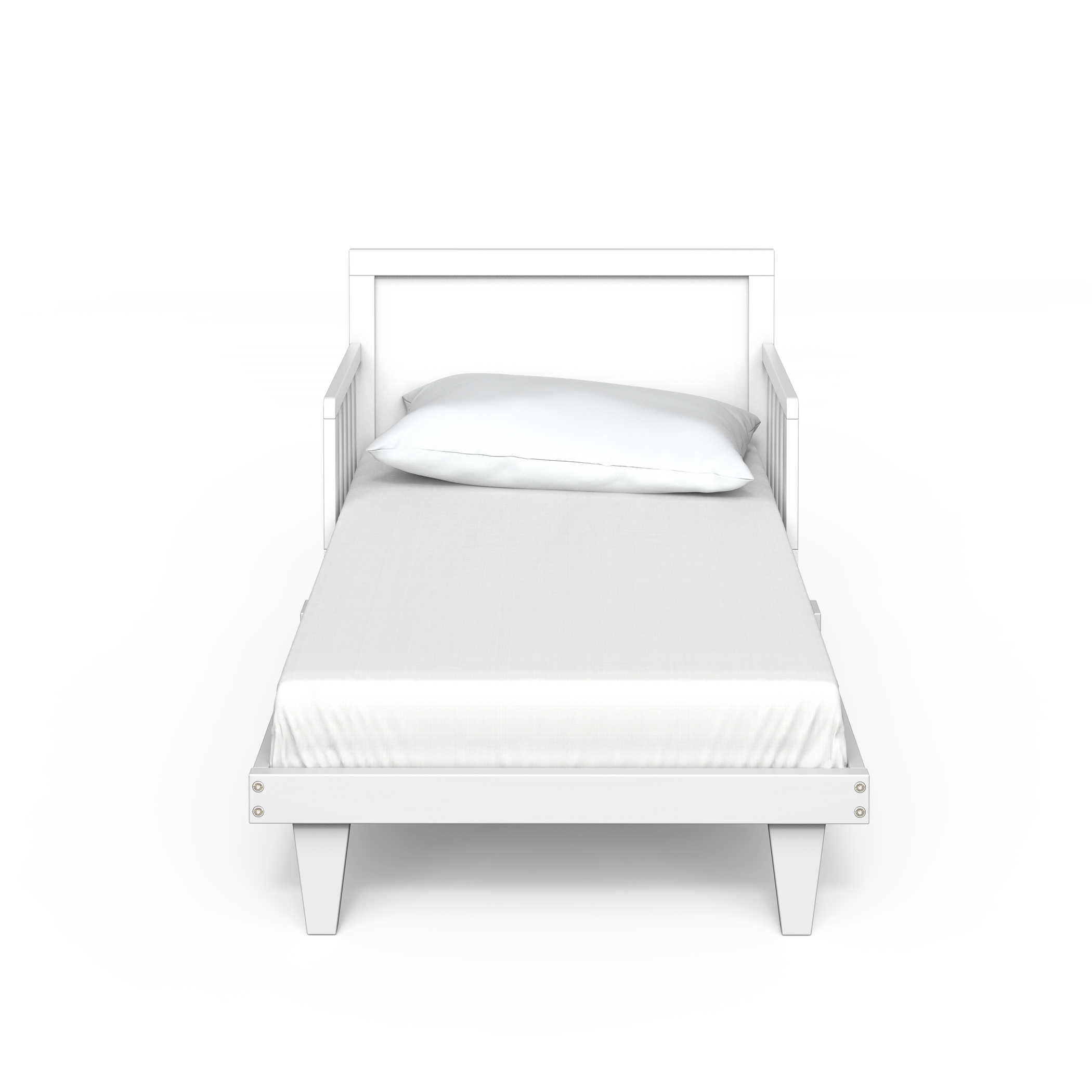 Child Craft Tremont Toddler Bed with Guard Rail, Matte White