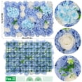 thumbnail image 5 of Blue Flower Wall Panels Backdrop Decor 6 Pcs Artificial Floral Backdrops for DIY Wedding Party Baby Bridal Shower Hanging Silk Faux Rose Wall Decoration, 5 of 8