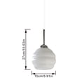thumbnail image 2 of Kiven Plug in Pendant Light, Hanging Light with White Glass Lampshade, Modern Dimmable Ceiling Pendant Light for Bedroom Foyer Hallway Kitchen Island, Silvery Finish, 2 of 7