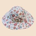 thumbnail image 4 of LNMQLPDBS Baby Sun Hat Toddler Sun Protection Bucket Hats for Boys Girls Floral Printed Infant Wide Brim Bowknot Floppy Cap Summer Beach Hats Baby Trendy Fisherman Hat for Outdoor Play ﻿﻿ White L, 4 of 4