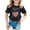 Black, variant on Hienoo Toddler Girls Graphic T Shirt Heart Print Short Sleeved Carnival Tshirt, Sizes 1-13