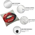 thumbnail image 4 of Acheng  Red Lips Throw Pillow Cover with White Teeth Sexy Biting Lips Pop Art Woman Square Pillow Case Cushion Cover for Father's Day Home Car Decorative 2 pcs White, 4 of 6