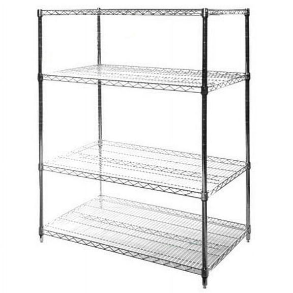Shelving Inc. 24" d x 42" w x 54" h Chrome Wire Shelving with 4 Shelves