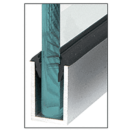 

CRL WU2BBA240 Brite Brushed Anodized Wet Glaze 2 Deep U-Channel 240 Stock Length