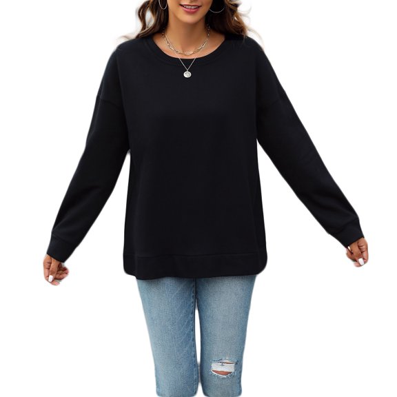 VILOVE Women Halloween Sweatshirt Pullover Crew Neck Long Sleeve Sweatshirt