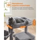 thumbnail image 4 of Árbol de Gatos, Torre para Gatos Grandes, con Plataforma Grande, 2 Puertas, Pompón, Gris Claro, 4 of 9