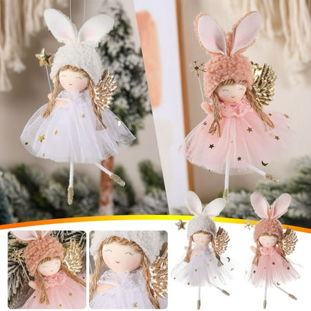 

Aueoeo Christmas Decor Christmas Decorations Clearance Creative Christmas Plush Yarn Skirt Angel Pendant Cute Doll Girl Gift Christmas Tree Pendant Outdoor Christmas Decorations