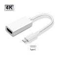 thumbnail image 1 of Adaptador compatible de tipo C a HDMI 4kx2k 30Hz 1080P Teléfono PC Cable de TV (Blanco) Ndcxsfigh Nuevos Originales, 1 of 6