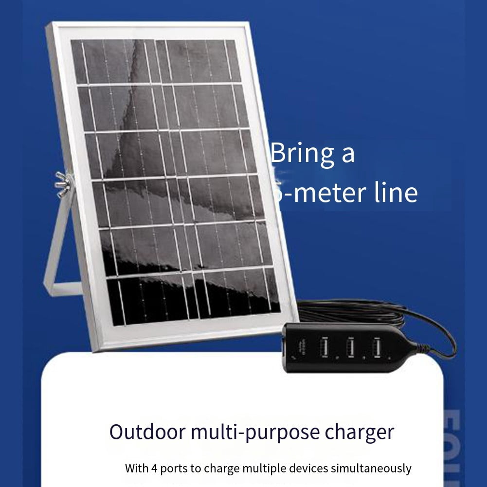 yaaqii 5V 8W Solar Panel Generator Outdoor Charging With 4 USB Ports Solar Charger