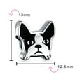 thumbnail image 3 of Bling Jewelry Womens French Bulldog Charm Bead Black White Enamel Sterling Silver for Bracelets, 3 of 3