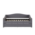 thumbnail image 6 of Harper & Bright Designs Full Size Daybed with Trundle, Teddy Fleece Full Upholstered Daybed Frame with Light, USB Ports and Sockets, Gray, 6 of 14