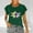 Green, variant on Tee Shirts Womens Dragonfly Ruffle Short Sleeve Casual Crew Neck Tops Pullover Loose Going Out Women Tops