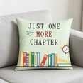 thumbnail image 6 of Campus Theme Throw Pillow Cover,Reading Corner Colorful Book Decorative,Provide Bookish Atmosphere,Fashion Minimalist Design for Study Room,Sofa,17.71x17.71 Inch, 6 of 9