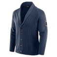 thumbnail image 2 of Men's J. Palmer Navy Chicago Bears The Playmaker Cardigan Raglan Sweater, 2 of 6