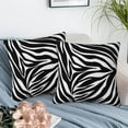 thumbnail image 6 of Throw Pillow Cover Case Zebra Print Pillow Covers 18x18 Inch Set of 2,Soft Decorative Throw Pillow Case for Living Room Bedroom Sofa Couch Cushion Covers, 6 of 6