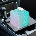 thumbnail image 7 of POLERO Waterproof Tissue Box Cover Square with Bling Mermaid Scale, Leather Tissue Box Holders ,Facial Paper Organizer Dispenser for Bathroom, Car, Office, 5.1"X5.1"X5.5", 7 of 7