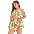 thumbnail image 5 of Plus Size Floral Print Halter Swimwear One Piece Pin up Tankini Swimwear, 5 of 5