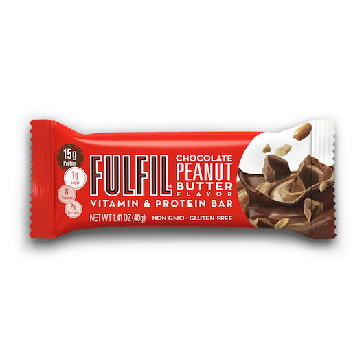 Fulfil Chocolate Peanut Butter Vitamin & Protein Bar, 1.41 Ounces, 6