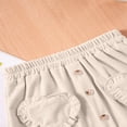 thumbnail image 4 of Crunowin Girls Short Skirts Solid Color Heart Elastic Waist Summer Everyday Skirts Beige Size 2T, 4 of 7