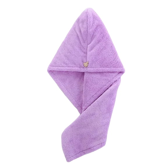 Hair Towel,Super Absorbent Quick Dry Hair Turban for Drying Curly, Long & Thick Hair,Non-Frizz Hair Wraps (Purple)