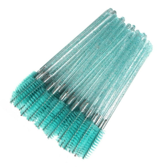 Cepillo de pestañas desechable con varita de cristal, peine pequeño para pestañas, rizador de pestañas en espiral, cepillo de maquillaje, herramientas de belleza portátiles.