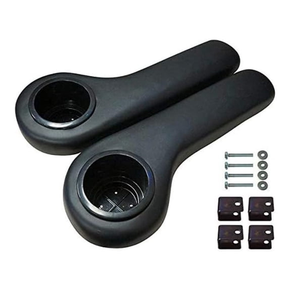Black Golf Cart Cup Holder Rear Seat Arm Rest Cushion - Fits EZGO/Club Car/