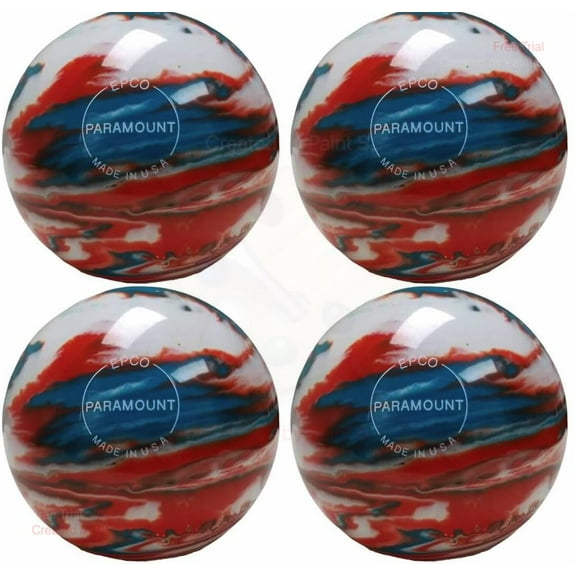 BuyBocceBalls New Listing - Pack of 4 EPCO Candlepin Bowling Balls - Marbleized - Turquoise, Orange & White (4 1/2 inch- 2lbs. 6oz.)