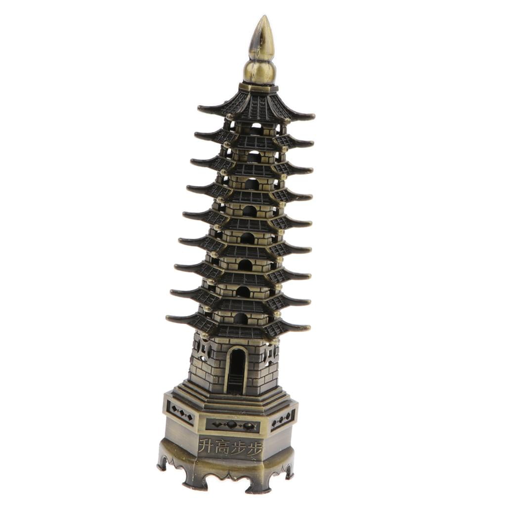 Metal Art Model China Canton Tower Landmark Building Toy Souvenir Home Decor 