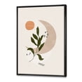 thumbnail image 3 of Designart 'Abstract Geometrical Leaf With Moon I' Modern Framed Canvas Wall Art Print, 3 of 5