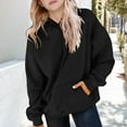 thumbnail image 2 of Mercatoo Cute Hoodies for Teen Girls Cotton Warm Plain Pullover Hoodie Sweatshirts Oversized Long Sleeve Tops Clothes Pockets, 2 of 5