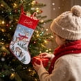 thumbnail image 6 of Personalized Christmas Stockings with Embroidered Name, 16.93 Inch Reindeer Jacquard Vintage Xmas Stocking with Soft Velvet for Fireplace Family Holiday Decor, 6 of 6