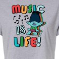thumbnail image 3 of Trolls - Music Is Life Branch - Juniors Cropped Cotton Blend T-Shirt, 3 of 5