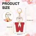 thumbnail image 2 of Uxcell Initial Letter Keychain, A-Z Alphabet Keyring Letter W Metal Key Chain for Women Girls Keys Handbags, Red, 2 of 7