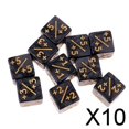 thumbnail image 1 of Juego de Dados de Resina Baoblaze 6 Lados Matemáticas Color Negro 10 Piezas, 1 of 8