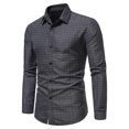 thumbnail image 2 of Floenr Mens T Shirts,Men's Printed No Iron Loose Button Lapel Long Sleeved Shirt, 2 of 8