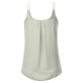 thumbnail image 3 of Doublju Women's Sleeveless Chiffon Tank Top Pleated Flowy Tunic Tank, 3 of 4