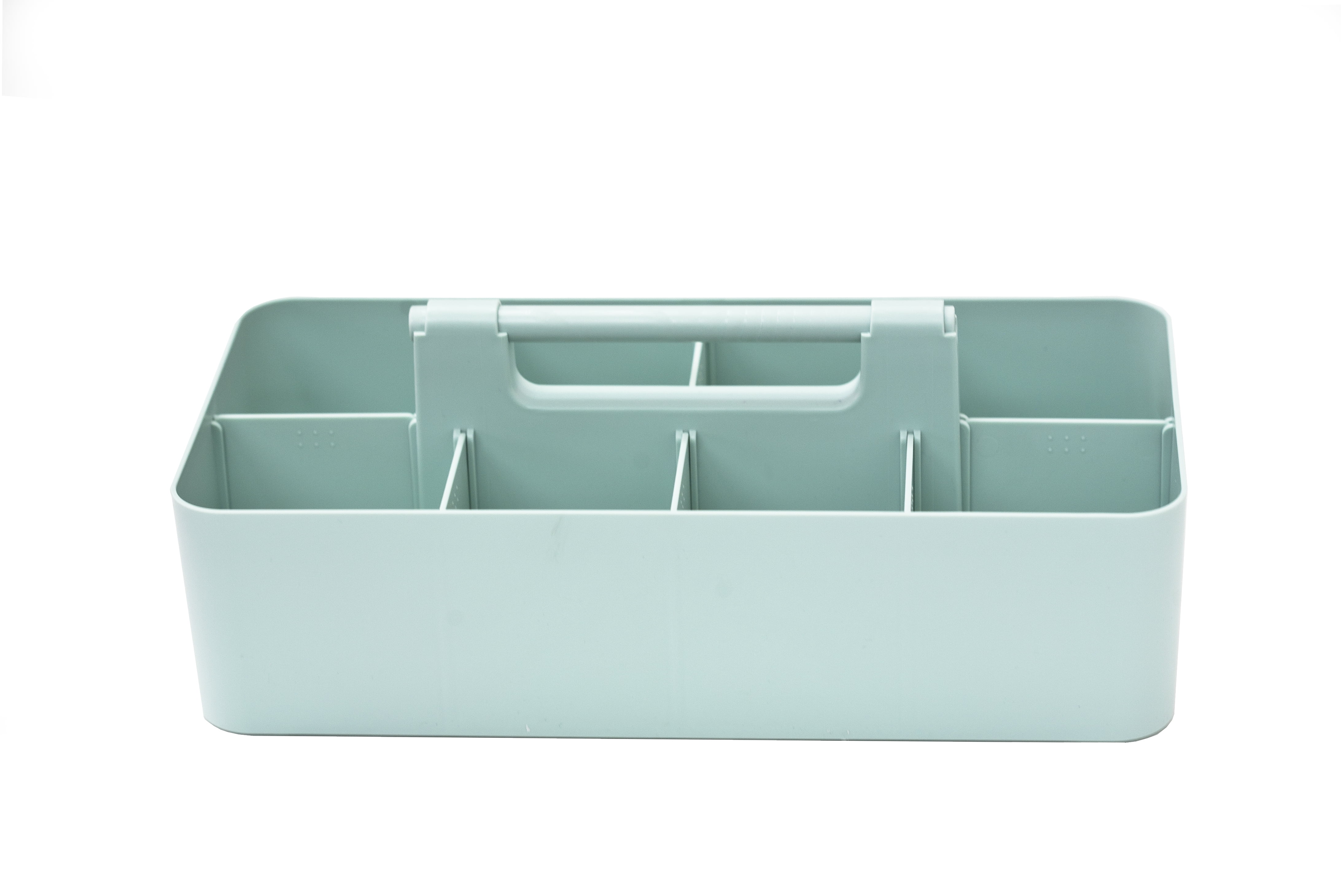 Enjoy Organizer Plastic Caddy Storage Baskets with Handles, 3 Pack, Mint Made In USA