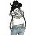 thumbnail image 3 of Womens Fringe White Embroidered Western-style Blouse 44182, 3 of 4