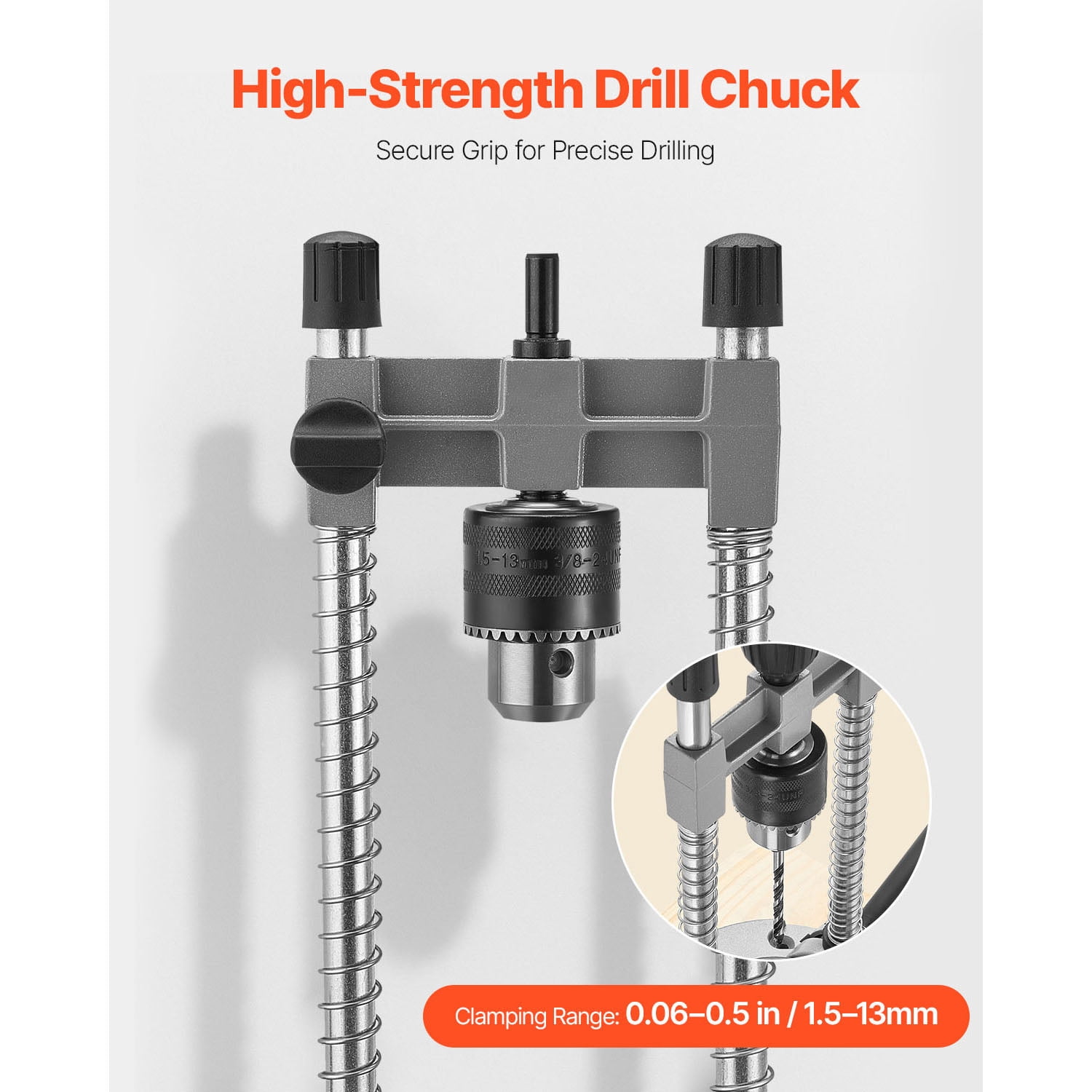 KFFKFF Portable Drill Guide, Multi-Angle Precision Drilling Jig Attachment, Aluminum Alloy, Large Handle, Mounting Holes